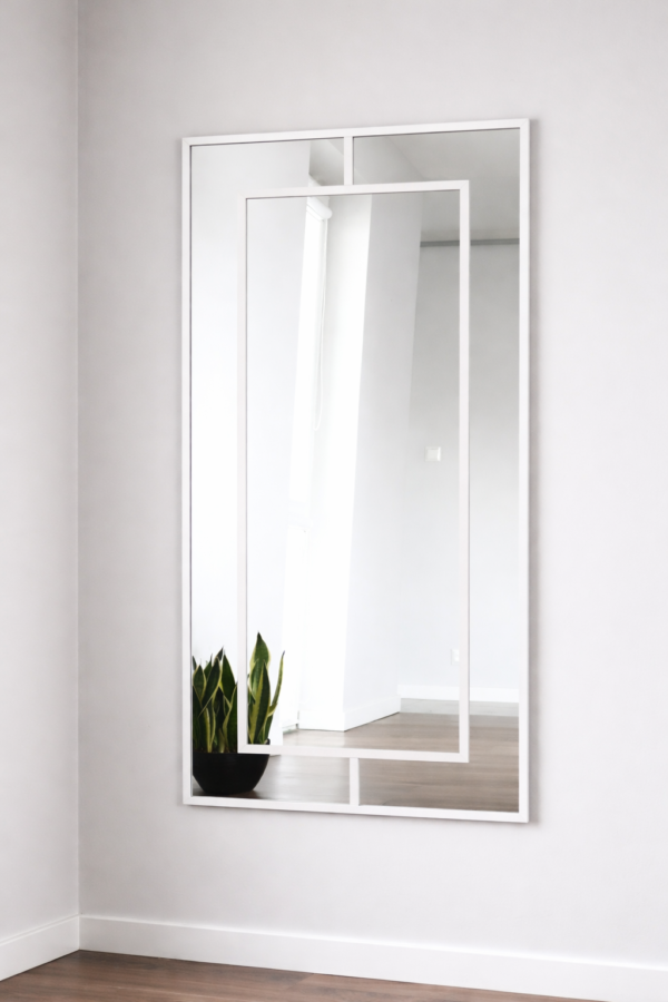 lustro loftowe w aluminiowej ramie