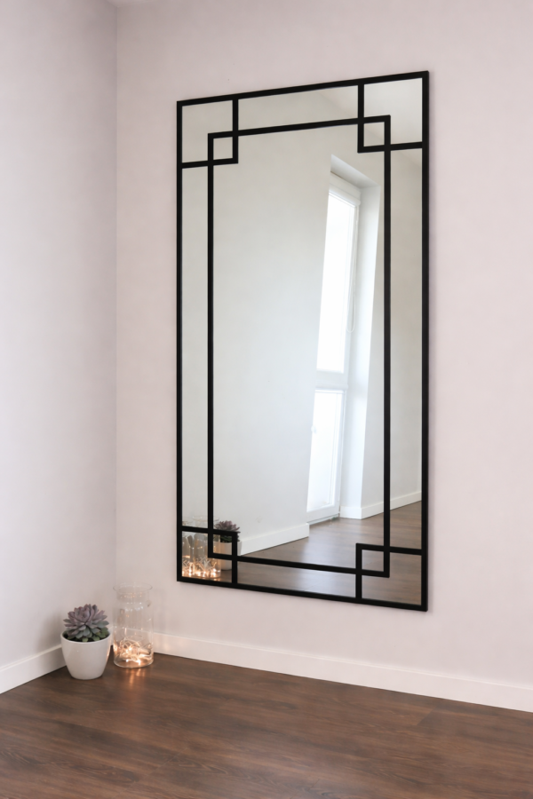 lustro loftowe w aluminiowej ramie