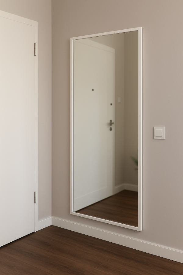 lustro loftowe w aluminiowej ramie