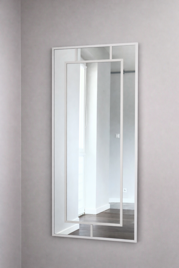 lustro loftowe w aluminiowej ramie