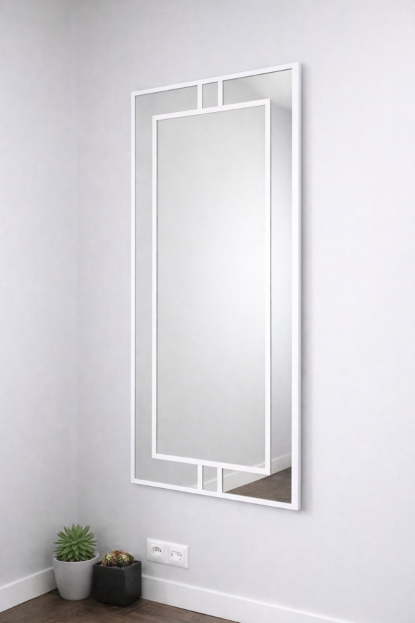 lustro loftowe w aluminiowej ramie