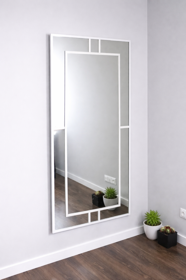 lustro loftowe w aluminiowej ramie