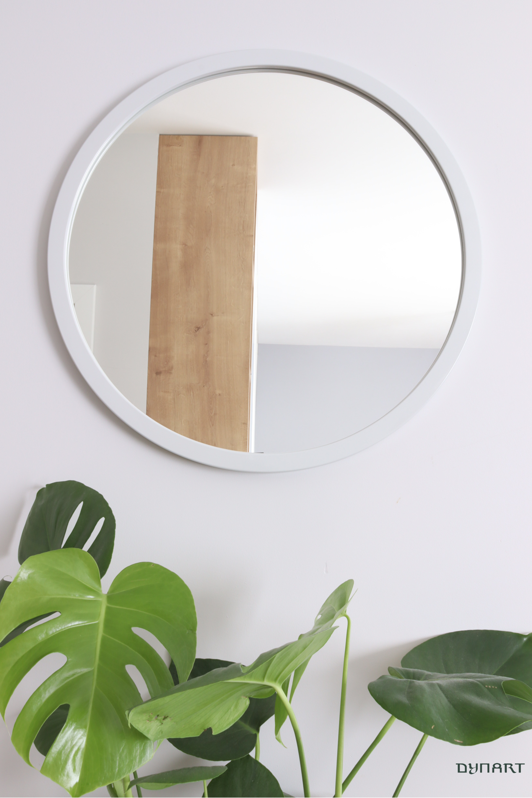 Lustro Okrągłe w Szarej Ramie 2 Lustro Okrągłe w Szarej Ramie - obrazek 2