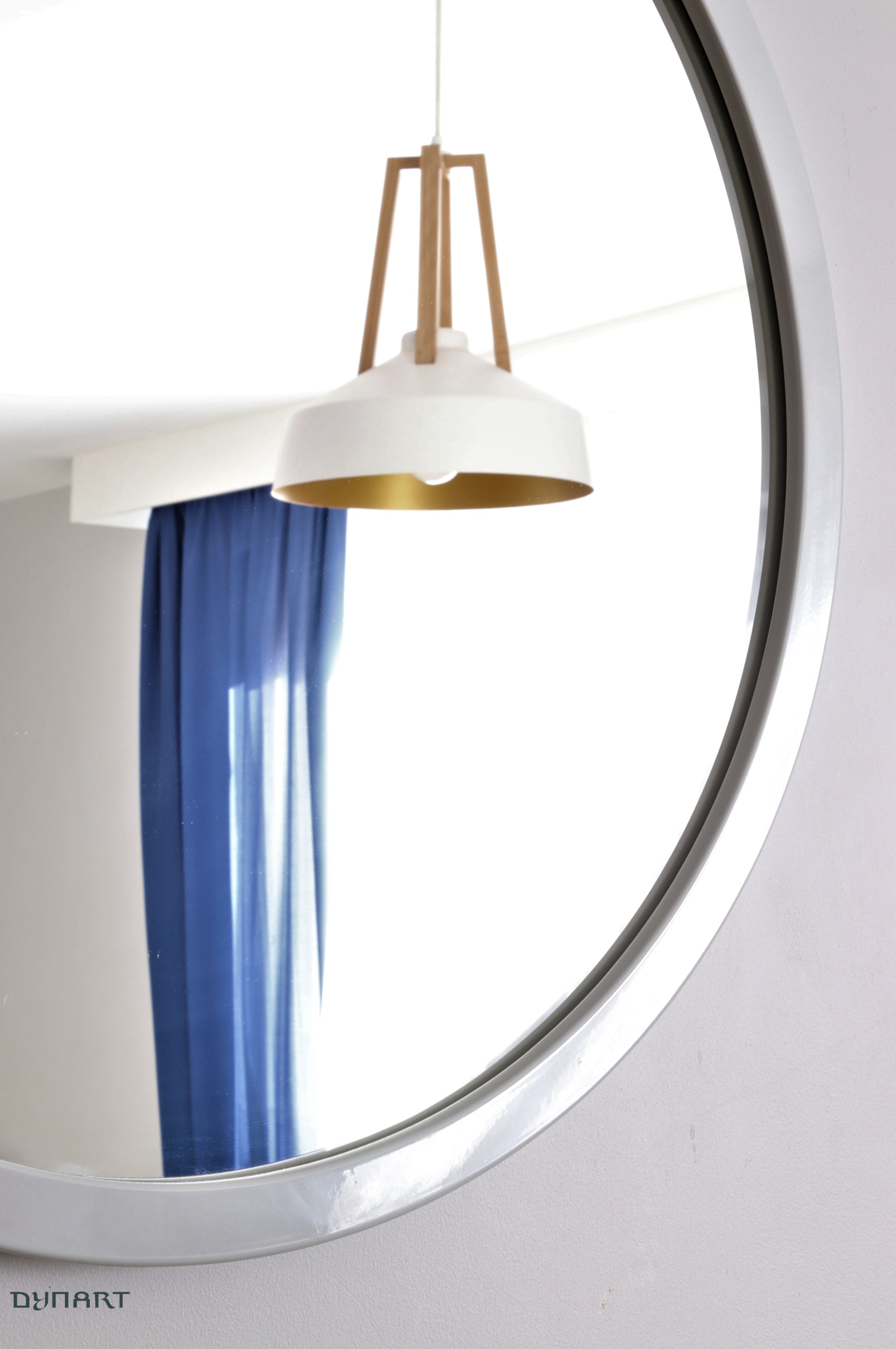 Lustro Okrągłe w Szarej Ramie 5 Lustro Okrągłe w Szarej Ramie - obrazek 5