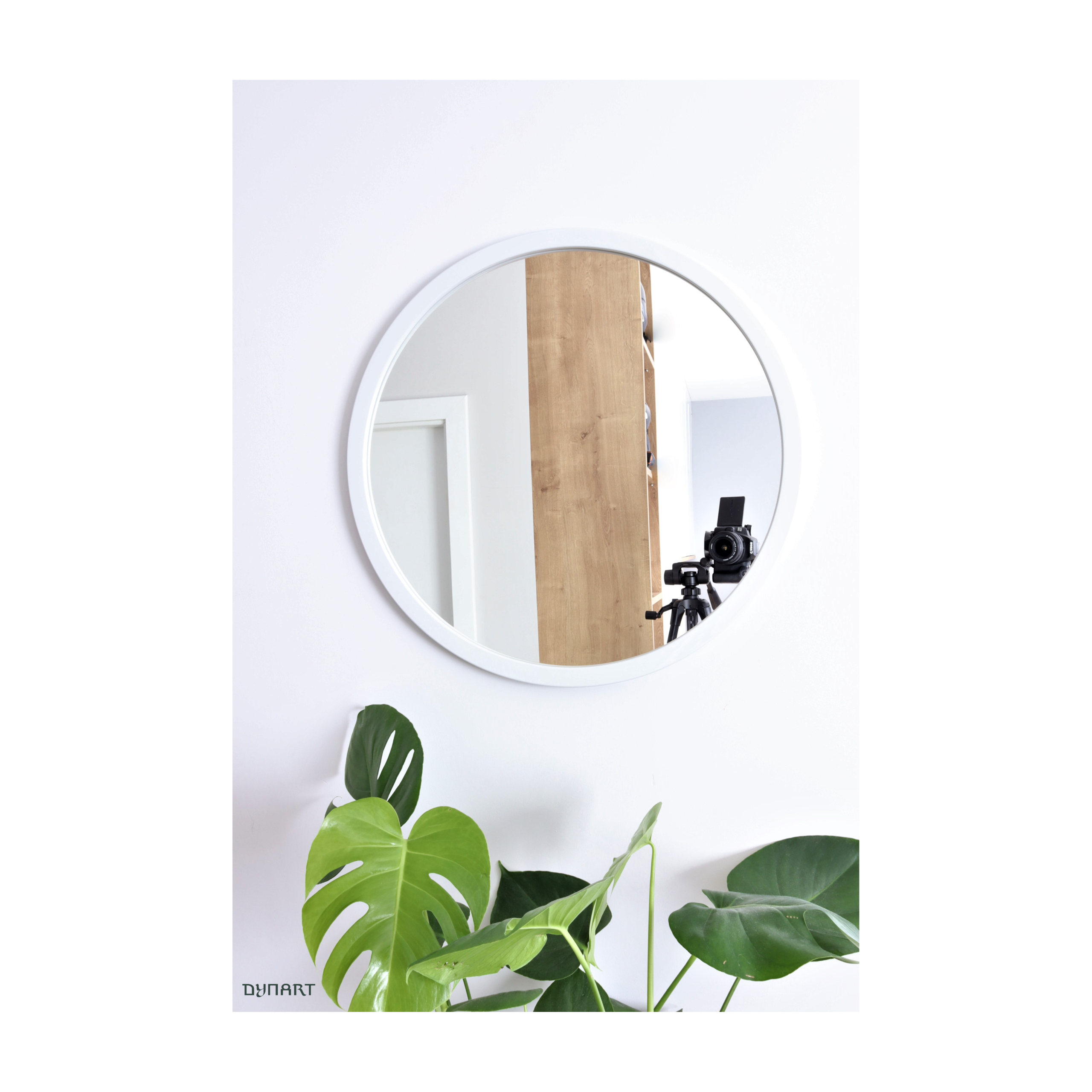 Lustro Okrągłe w Szarej Ramie 1 Lustro Okrągłe w Szarej Ramie