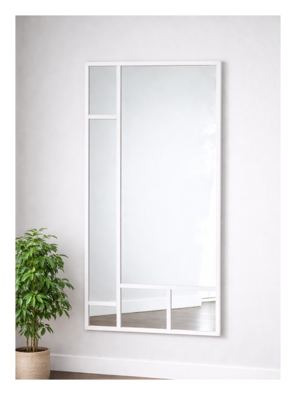 lustro loftowe w aluminiowej ramie
