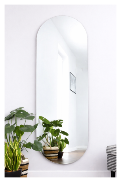 Lustro owalne bez ramy