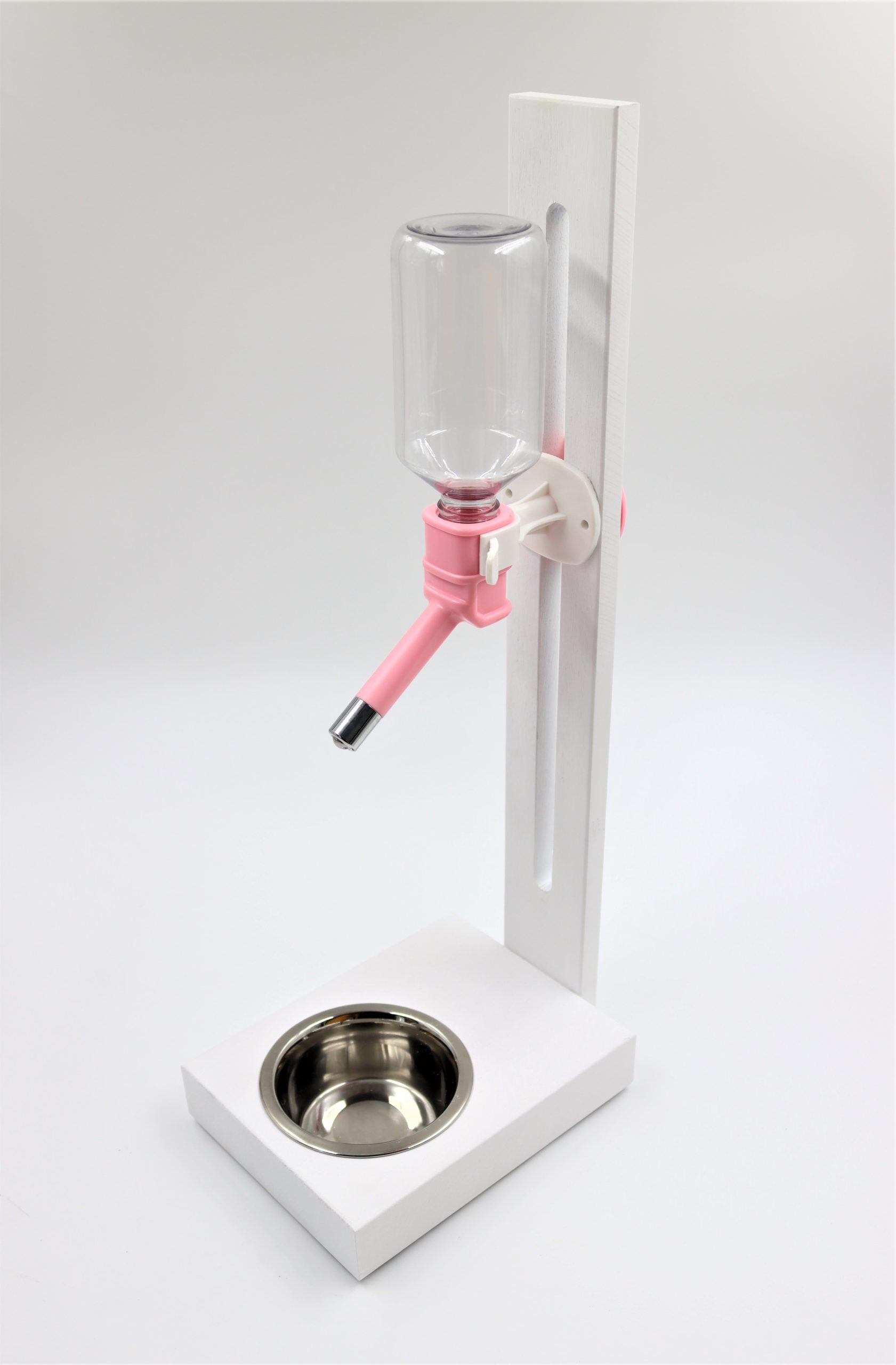 Białe poidło na stojaku drewnianym 5 Białe poidło na stojaku drewnianym - obrazek 5