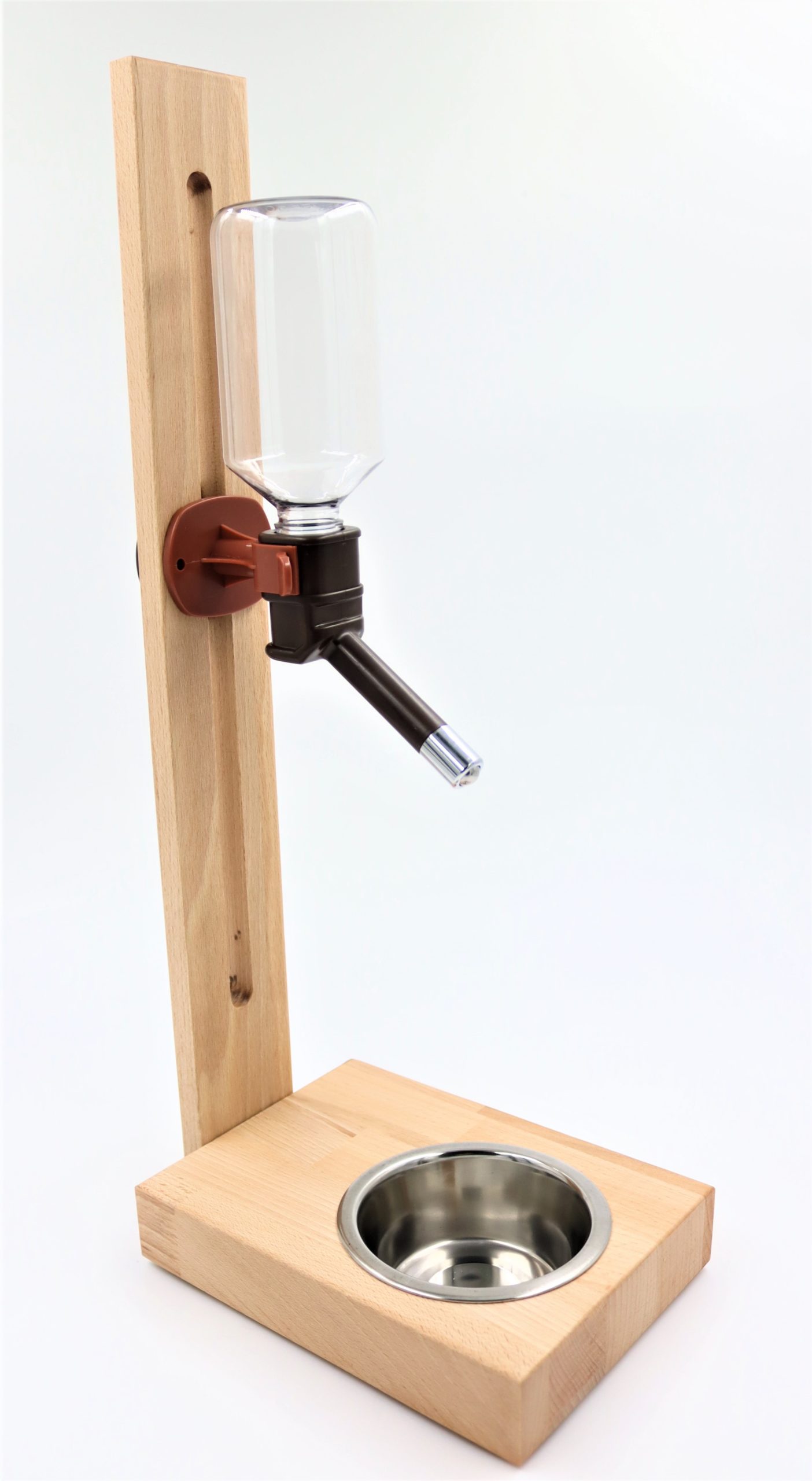 Drewniany stojak z poidłem naturalne drewno 5 Drewniany stojak z poidłem naturalne drewno - obrazek 5