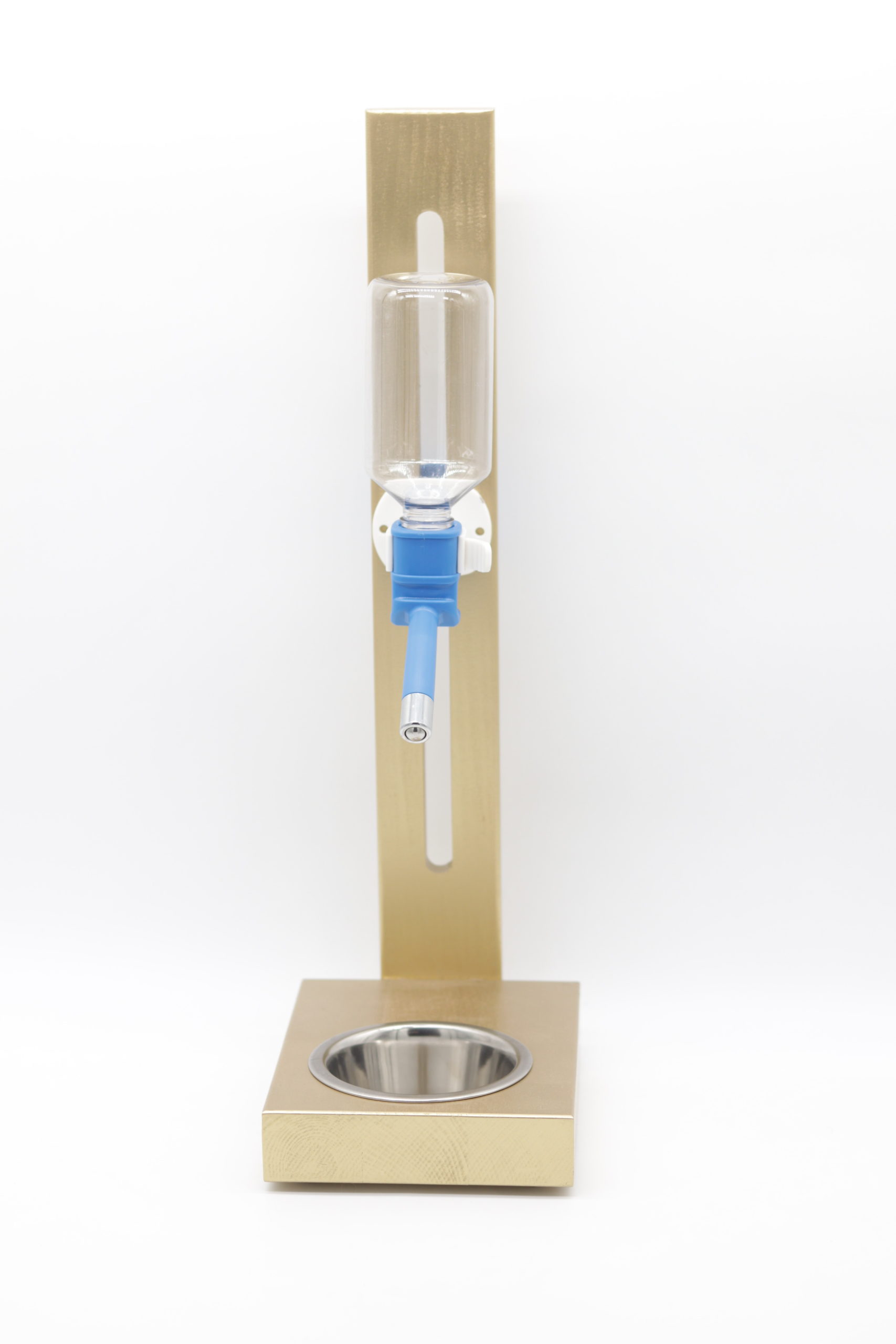 Złote poidło na stojaku drewnianym 3 Złote poidło na stojaku drewnianym - obrazek 3